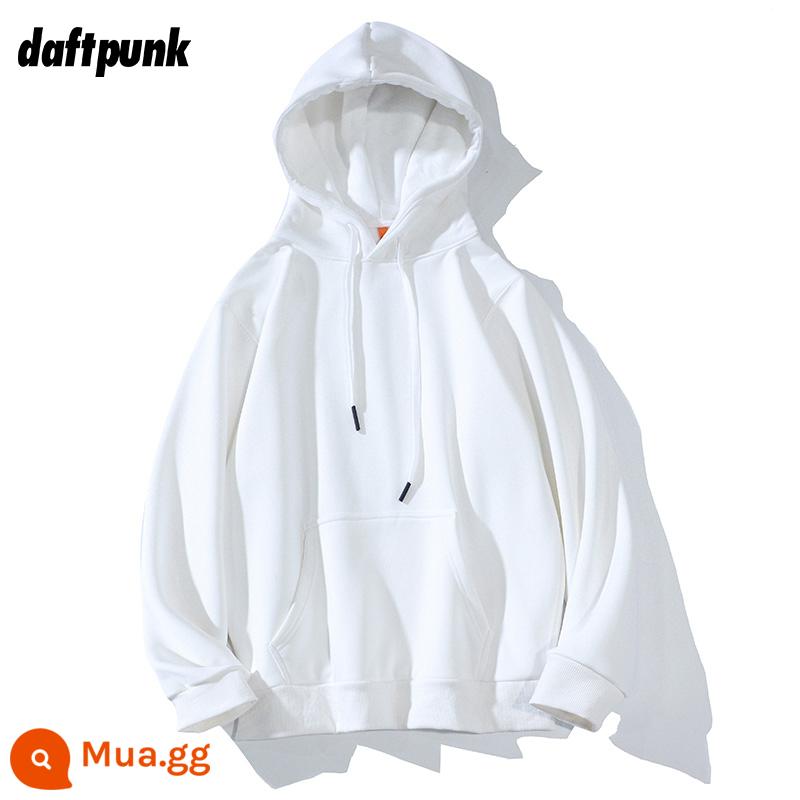 Mùa Thu Mới Retro Đỏ Rượu Lười Màu Trơn Hoodie Nam Nữ Tất Cả Trận Đấu Thường Cặp Đôi Áo Khoác - WY0707 màu be