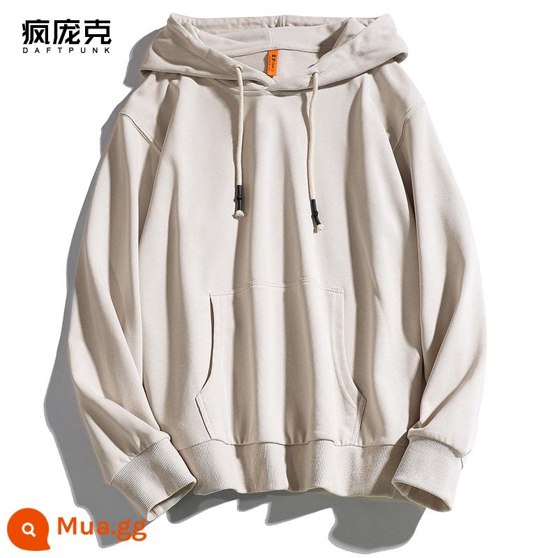 Plus Nhung Cotton Dày Dặn T Áo Hoodie Nữ Hàn Quốc Mới Rời Cổ Đại Học Gió Top Ins Màu Chui Đầu nam - 999 mơ-không nhung