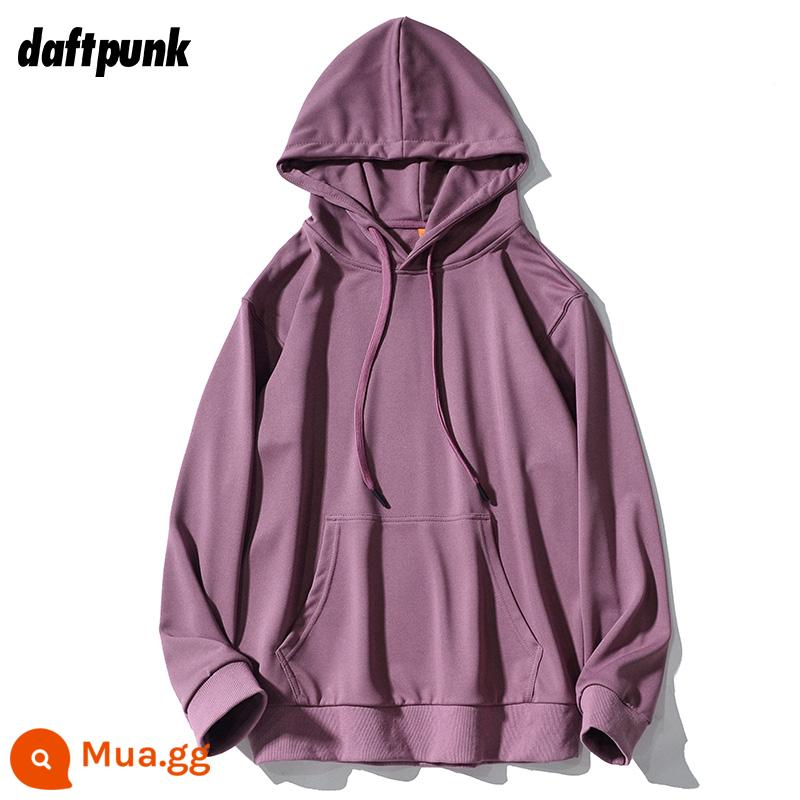 Mùa Thu Mới Retro Đỏ Rượu Lười Màu Trơn Hoodie Nam Nữ Tất Cả Trận Đấu Thường Cặp Đôi Áo Khoác - WY0707 màu đỏ gỉ