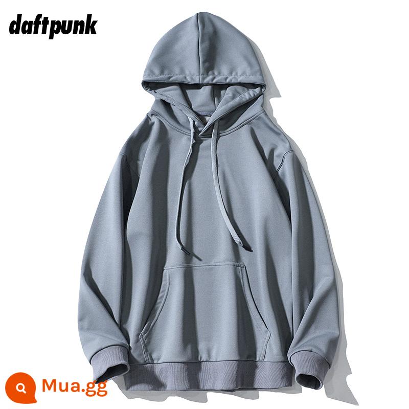 Mùa Thu Mới Retro Đỏ Rượu Lười Màu Trơn Hoodie Nam Nữ Tất Cả Trận Đấu Thường Cặp Đôi Áo Khoác - WY0707 màu xám hiện đại