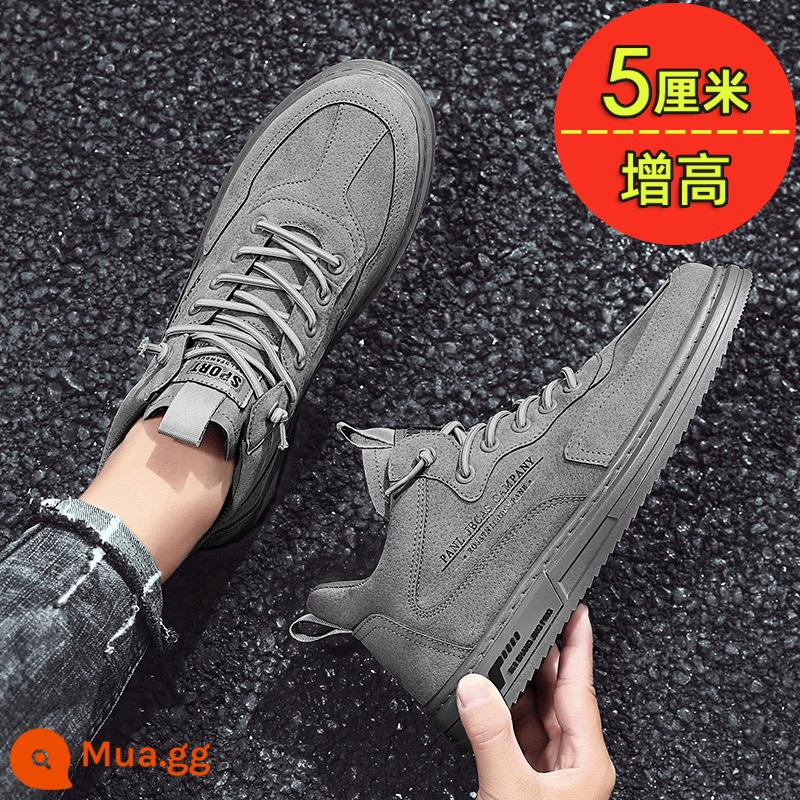 Giày Nam Mùa Đông 2022 Mới Plus Nhung Ấm Thể Thao Giày Sneaker Nam Mùa Thu Đen Bảo Hiểm Lao Động Giày Hợp Thời Trang - Phiên bản nâng cao A805--màu xám