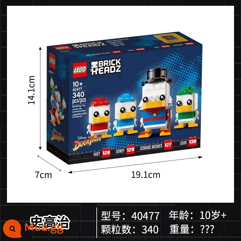 Khối xây dựng Lego Brickhead Vịt Donald Daisy Scrooge Harry Potter Voldemort Vua khỉ Vũ công sư tử - 40477 Scrooge và ba chú chó nhỏ