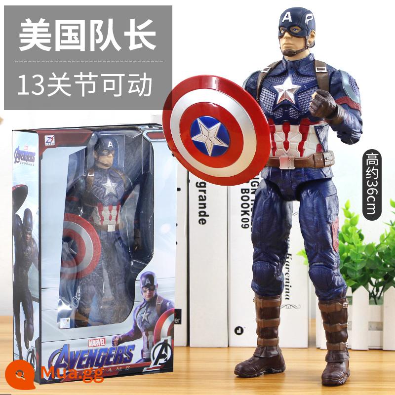 Trung Chuyển Người Sắt Marvel Avengers Mô Hình Bé Trai Vật Trang Trí Người Nhện Đồ Chơi Đội Trưởng Mỹ Hulk - đội trưởng mỹ 14 inch