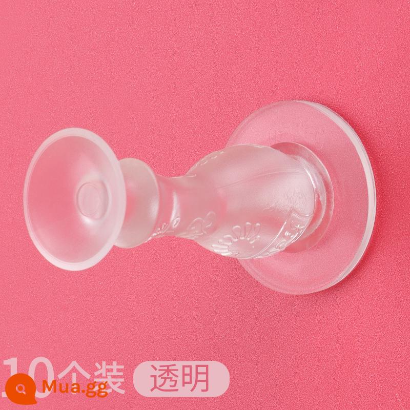 Chặn cửa silicone chống va chạm dán miễn phí đấm sáng tạo cửa an ninh thẻ cửa cảm ứng mặt đất tắt tiếng chặn cửa chặn cửa hiện vật - Trong suốt [gói 10 chiếc] im lặng và không cần đục lỗ