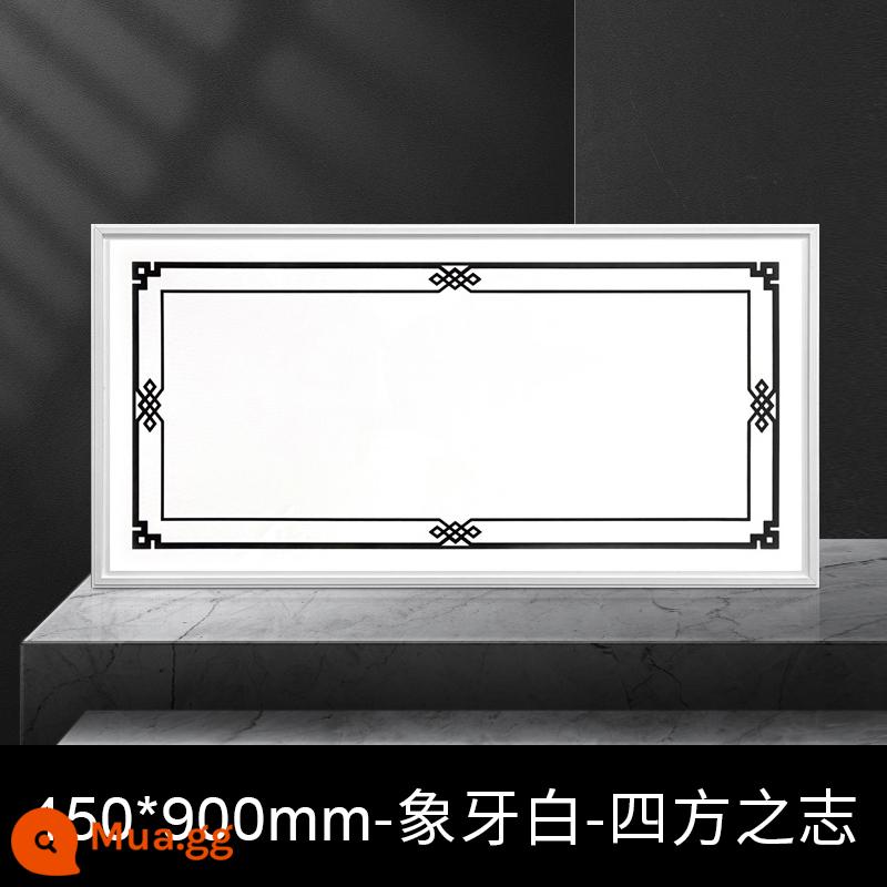 Tổ ong bảng lớn tích hợp đèn LED âm trần 450x900 miếng nhôm hình tam giác phòng khách nhà bếp 45x90 nhúng đèn phẳng - Tham vọng bốn phương trắng 450*900