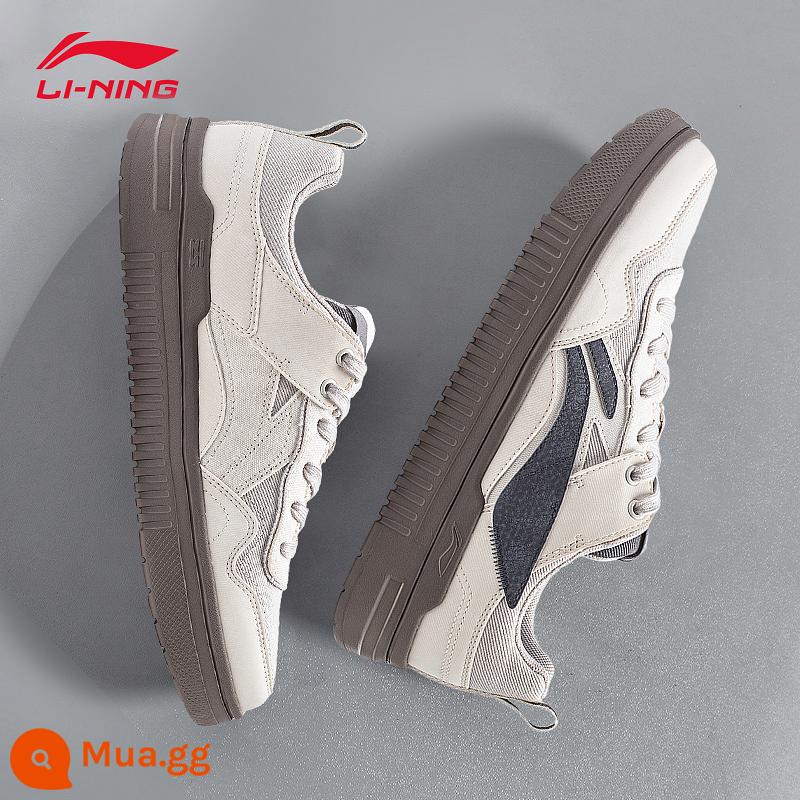 Li Ning sneakers nam giày thu đông nam mới Air Force số 1 giày đế dày thể thao giày thường giày nhỏ màu trắng - Màu trắng nhạt/Xám chuông gió (Qingyun)