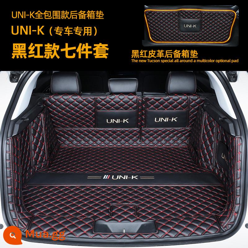 Tấm lót cốp Changan unik được bao quanh hoàn toàn bởi 2122 tấm lót cốp sau ô tô cải tiến UNI-Kidd - Toàn bộ vòm + đệm cửa sau-đen và đỏ