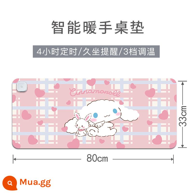 Quế Chó Làm Nóng Miếng Lót Chuột Quá Khổ Sanrio Làm Nóng Miếng Lót Bàn Phím Để Bàn Kulomi Văn Phòng Ấm Tay Bàn Thảm - Phiên bản sưởi màu xám X213 (2)