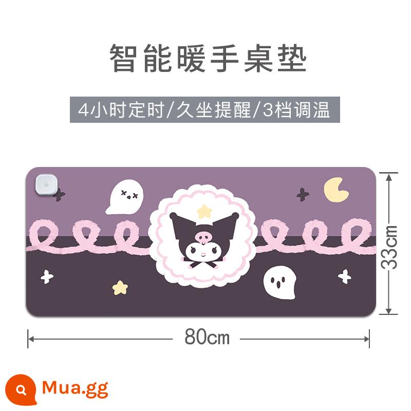 Quế Chó Làm Nóng Miếng Lót Chuột Quá Khổ Sanrio Làm Nóng Miếng Lót Bàn Phím Để Bàn Kulomi Văn Phòng Ấm Tay Bàn Thảm - Model sưởi ấm X213 (1) màu trắng