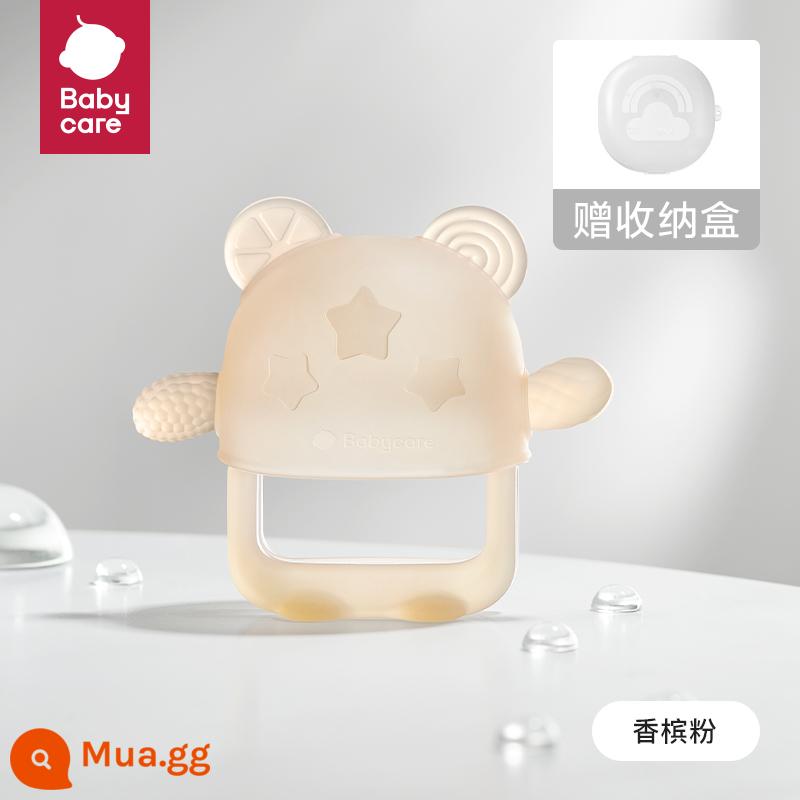 BabyCare Bé Silicone Bé Răng Fixer Chống Ăn Tay Cắn Keo Hiện Vật Miệng Mong Muốn Thời Kỳ Cắn Đồ Chơi Răng Hàm Thanh - bột sâm panh