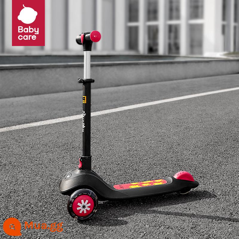 xe trượt Scooter trẻ em babycare xe trượt gấp cho bé 1-3-6 tuổi bé trai và bé gái đều có thể ngồi xe yoyo - [Loạt phim cổ điển về núi và biển] Veneer-Dubarry Red