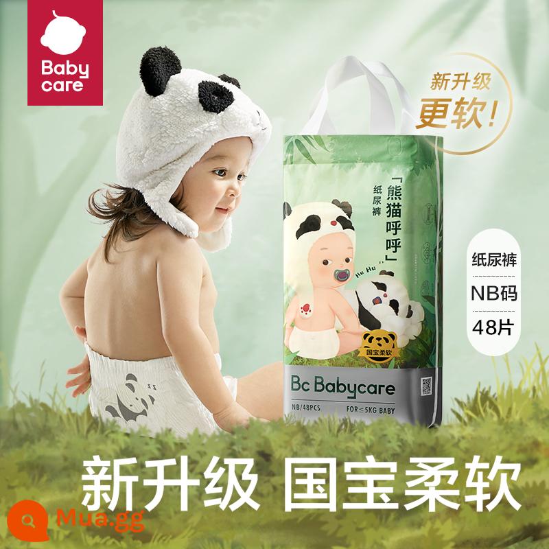 [Kích thước tùy chọn] babycare Panda Huhu bỉm bbc cho bé sơ sinh tã thoáng khí - NB