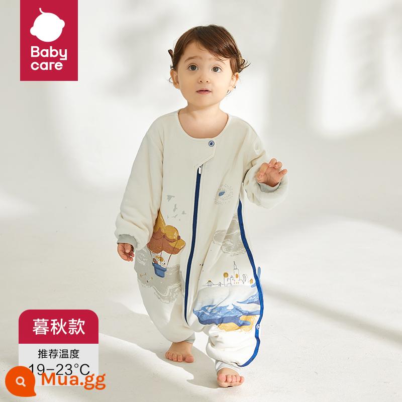 Túi ngủ babycare baby mùa thu đông Túi ngủ xẻ chân điều chỉnh nhiệt độ cho bé chăn bông hút ẩm, nhanh khô, chống nhảy, chống đá cho bé - McCullough Cloud City-Cuối Thu (80g) (Nhiệt độ phòng khuyến nghị: 19-23oC)