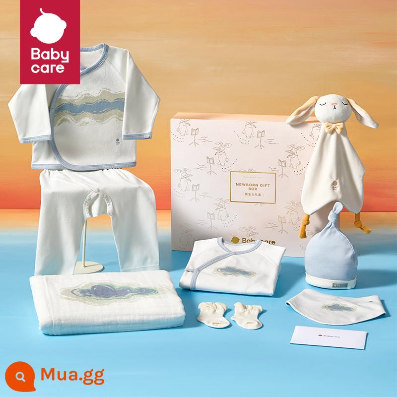 Hộp Quà Tặng Cuộc Họp Babycare Sơ Sinh Đồ Dùng Cho Bé Sơ Sinh Thương Hiệu Lớn Mới Cho Bé Đầy Tháng Quà Tặng Quần Áo - Bộ mười chiếc chuông gió xanh bốn mùa