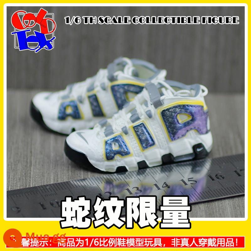 Hợp thời trang Handmade Sneakers Model Stereo Model Mini Shoes Pippen Series Trang trí quà tặng [Mẫu Zhongshan] - Phiên bản giới hạn in hình con rắn [một cặp]