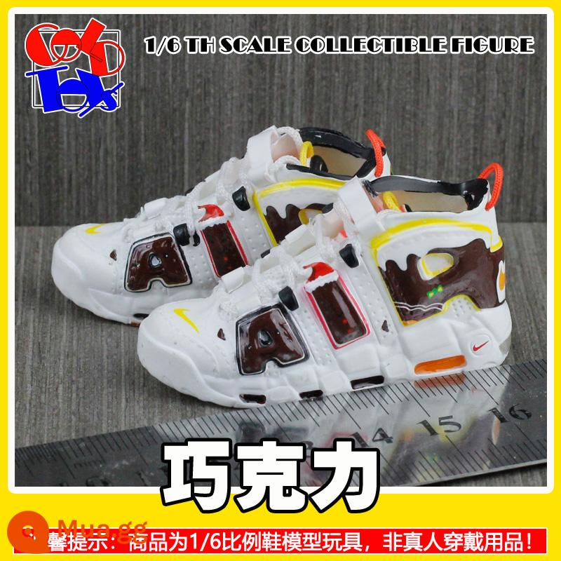 Hợp thời trang Handmade Sneakers Model Stereo Model Mini Shoes Pippen Series Trang trí quà tặng [Mẫu Zhongshan] - xanh lam