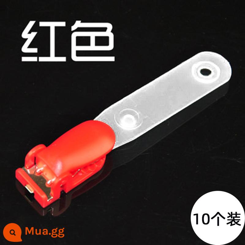 Ruipu Liba kẹp màu clip lật thẻ làm việc thẻ sinh viên thẻ khóa kẹp y tá thẻ làm việc huy hiệu treo thẻ xe buýt - Màu đỏ lớn-10 miếng