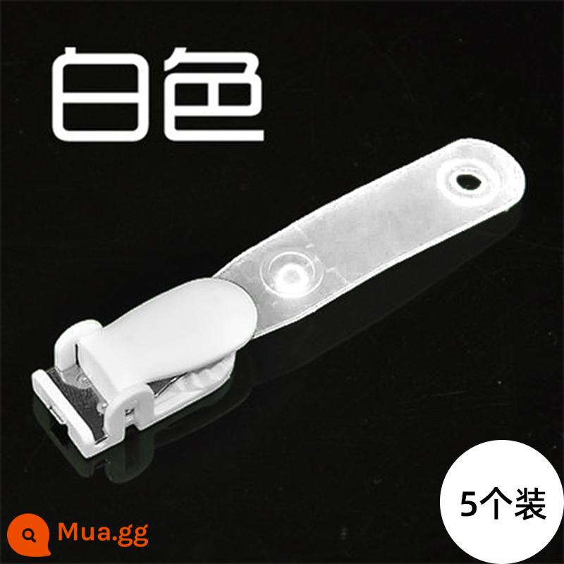 Ruipu Liba kẹp màu clip lật thẻ làm việc thẻ sinh viên thẻ khóa kẹp y tá thẻ làm việc huy hiệu treo thẻ xe buýt - Gói trắng-5