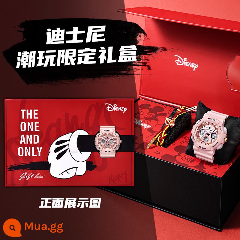 Đồng hồ Disney nữ học sinh kỳ lân thể thao nữ sinh trung học cơ sở đồng hồ điện tử cặp đôi quà tặng năm mới - Unicorn-Rose Gold Pink [Hộp quà Mickey thời thượng, giới hạn năm mới]