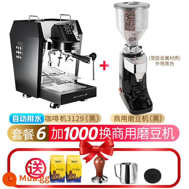 Ge Mi Cai CRM3129 Triệu chứng thương mại nhỏ Semi -Auutomatic Coffee máy 4 - Máy xay thương mại 3129 black plus 1000 lít màu đen gói sáu