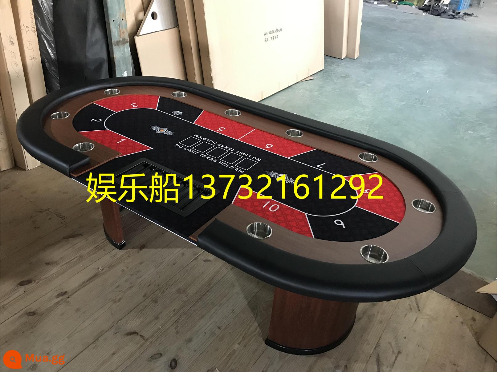 2022 Bàn Texas Hold'em Người sói giết chết Bàn Baccarat Bàn xoay Bàn Blackjack Có thể được tùy chỉnh - Kích thước đen đỏ 240*120 cm