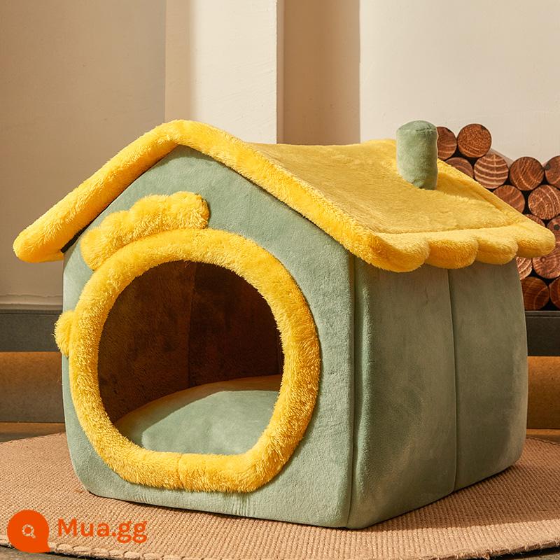 Cat West Four Seasons General House -type Bed House Biệt thự Đóng cửa mùa đông Đóng ấm Chó tổ chức nuôi thú cưng - Khủng long xanh [Sự kiện giới hạn thời gian]