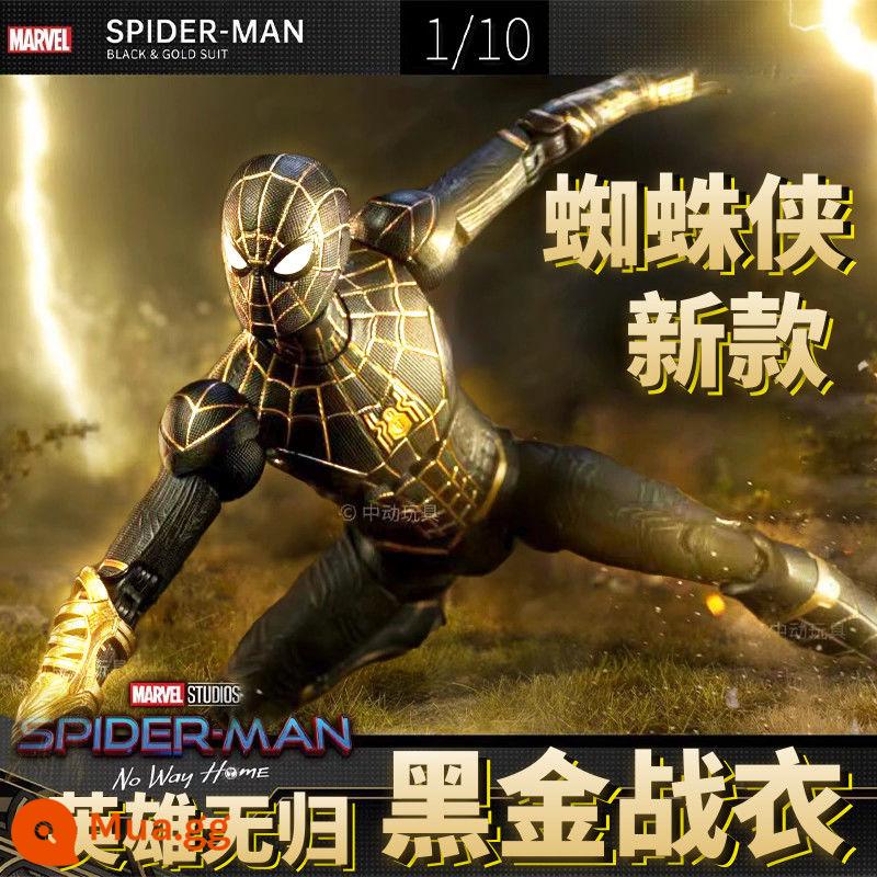 Midtop Iron Man chính hãng MK43 Ánh sáng Gennukmark 1234567 Di chuyển MK50 WAR MÁY - Người nhện vàng đen [Hộp quà sang trọng + Chân đế + Tay có thể thay thế]