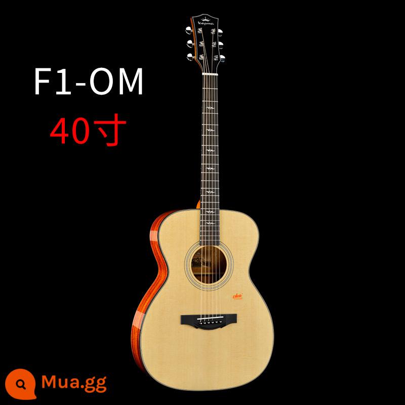 Kepma F1 đĩa đơn đàn guitar dân gian 41 \ 40 inch Fingerstyle hộp điện tròn đàn guitar acoustic chuyên nghiệp - Hình thùng F1 dân gian-OM