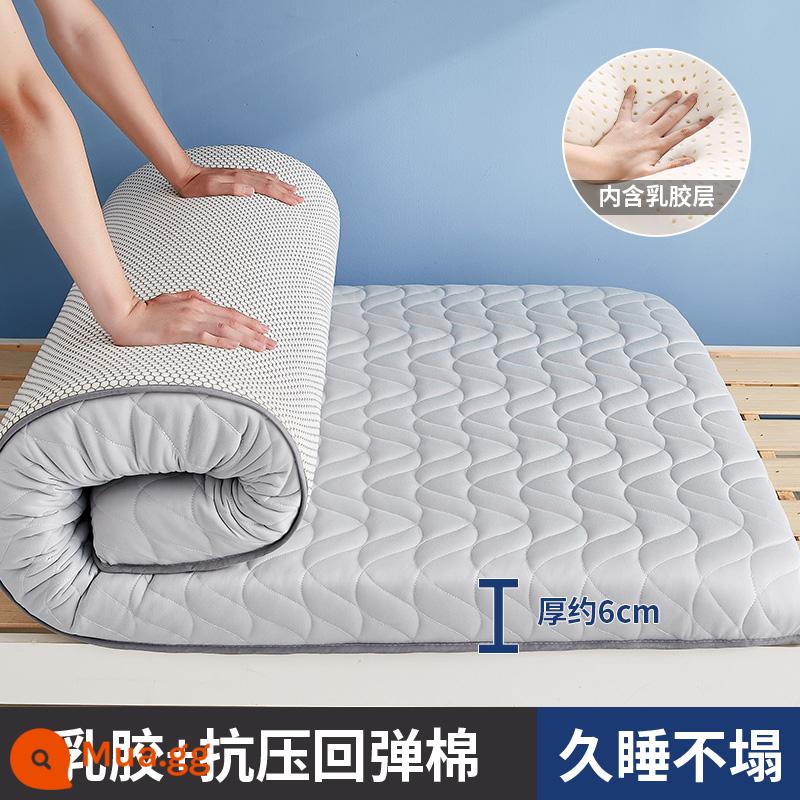 Nệm cao su đệm ký túc xá sinh viên đơn 90x190 trên và dưới bến ngủ thảm đánh sàn shop đặc biệt chăn ga gối đệm - Nệm cao su ✅Xám Tidal dày khoảng 6cm [Phong cách lụa sữa nâng cấp + Vải kháng khuẩn, chống mạt loại A]