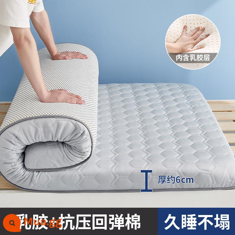 Nệm cao su đệm ký túc xá sinh viên đơn 90x190 trên và dưới bến ngủ thảm đánh sàn shop đặc biệt chăn ga gối đệm - Nệm cao su ✅Xám sao dày khoảng 6cm [Phong cách lụa sữa nâng cấp + Vải kháng khuẩn, chống mạt loại A]