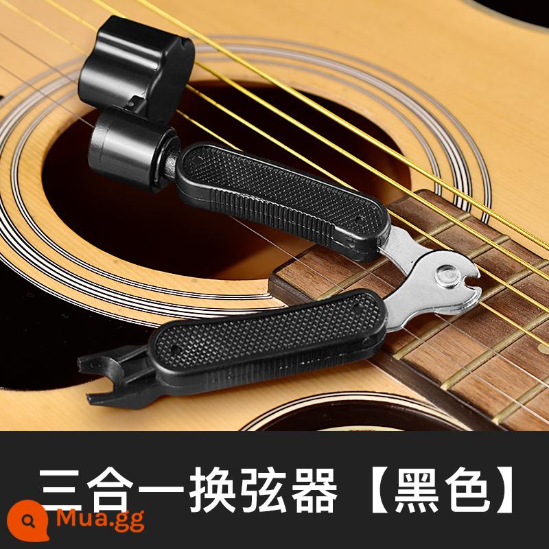 Guitar stringer Kìm cắt dây quanh co Dụng cụ thay dây đàn guitar 3 trong 1 dân gian acoustic guitar taper côn - Bộ đổi dây ba trong một [đen]