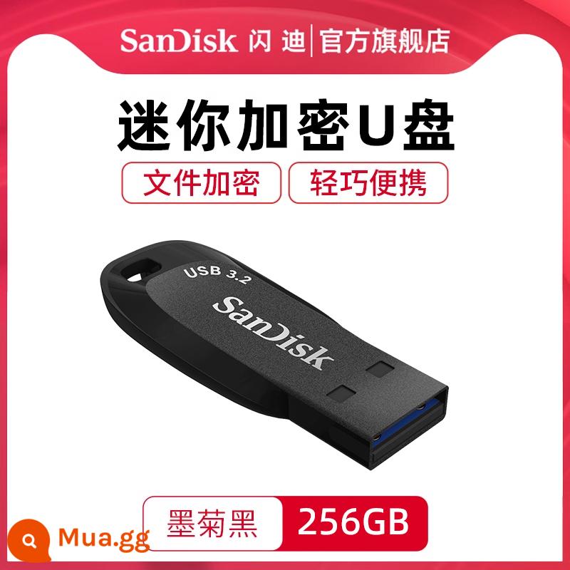 SanDisk U disk 128g dung lượng lớn được mã hóa tốc độ cao USB3.0 máy tính ổ đĩa flash USB 64g cửa hàng chính thức hàng đầu 32g xác thực - Moju đen 256G