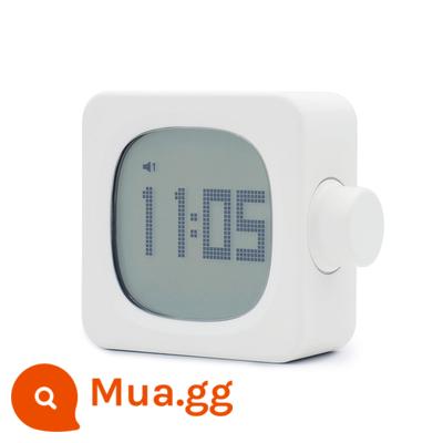 MUID | Đồng hồ báo thức khối Đồng hồ báo thức Cube Đèn ngủ đơn giản Tắt tiếng Đồng hồ LED cạnh giường ngủ - Màu trắng | Màu trắng đã hết hàng