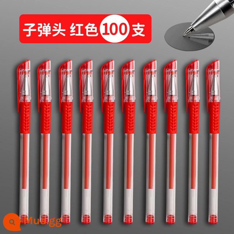 Jianfei gel nạp 0.38 bút khô nhanh màu đỏ cho học sinh sử dụng để đánh dấu các câu hỏi bút mực nước đen viên đạn bút ký - Đạn đỏ: 100 bút