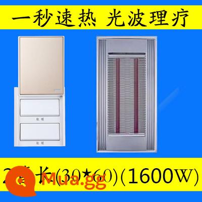 Good wife vàng ống Yuba tích hợp đèn trần 30x30 sợi carbon siêu mỏng sóng ánh sáng sưởi ấm phòng thay đồ - Chiều dài ống Ruby 2 [30*60] 1600W