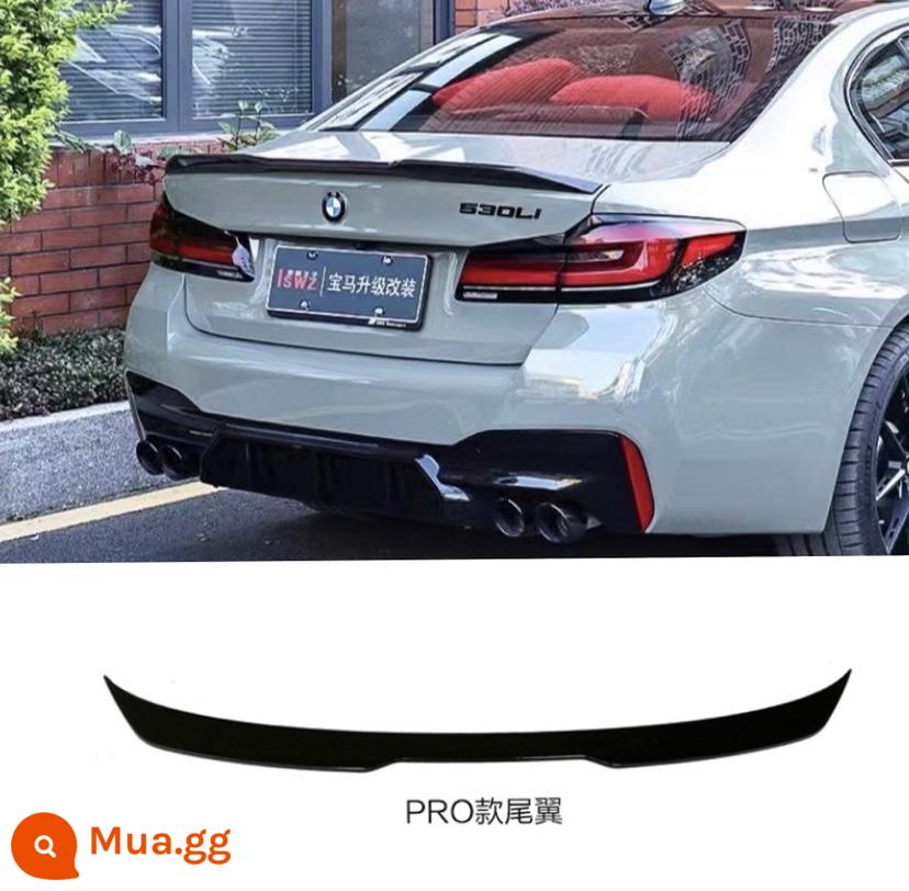 Môi trước và môi sau của BMW5 series 11-22 sửa đổi năm loạt xẻng phía trước cánh sau MP váy bên m5 kit Black Warrior 530 - [18-23]Cánh sau 5 Series PRO-đen bóng