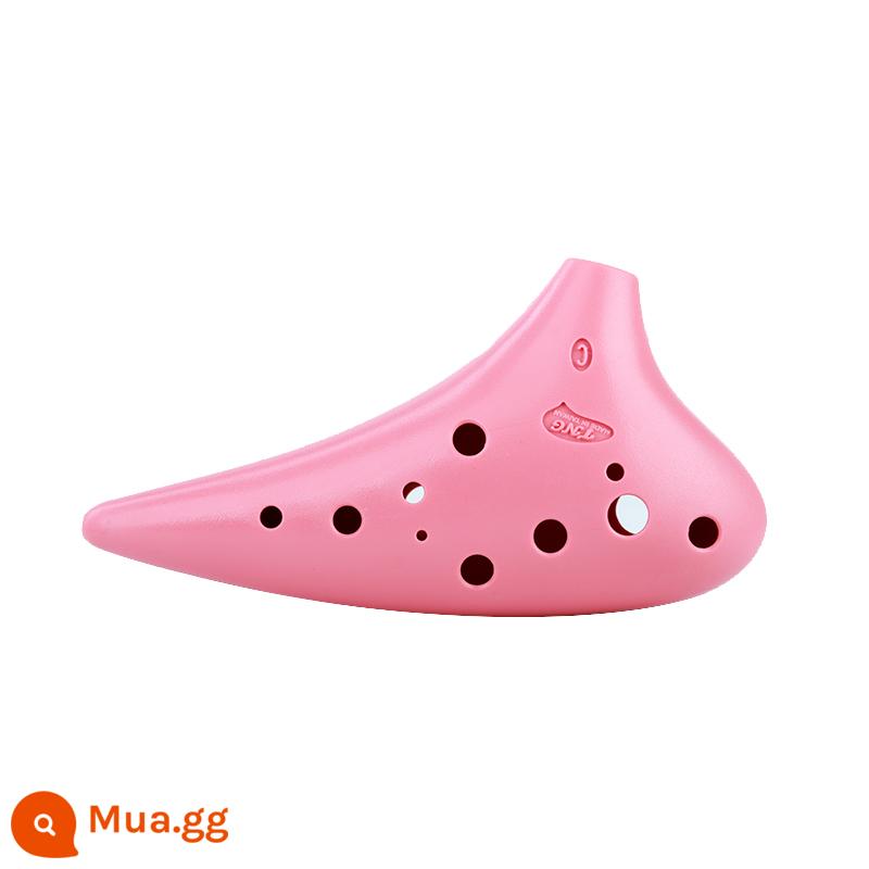 TNG ocarina 12 lỗ AC điều chỉnh người mới bắt đầu để gửi tài liệu giảng dạy ocarina 12 lỗ trung âm C điều chỉnh bằng nhựa cao đẳng chuyên nghiệp SC - AC Alto C màu hồng