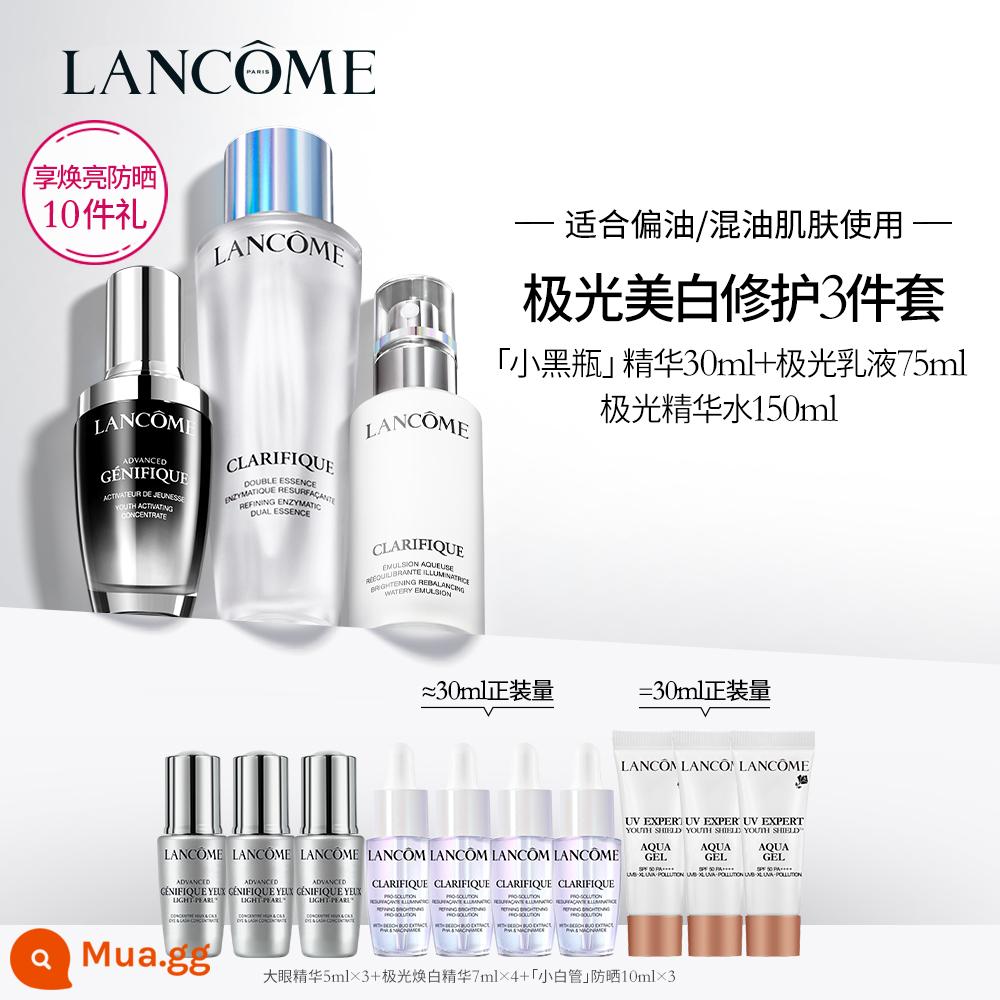 [Được chọn trong phòng phát sóng trực tiếp] Bộ sản phẩm dưỡng da Lancôme Aurora Water Emulsion, kiểm soát dầu, làm trắng, dưỡng ẩm và làm sáng da cho da dầu hỗn hợp - Nước Aurora 150ml + Sữa dưỡng Aurora + "Chai nhỏ đen" 30ml