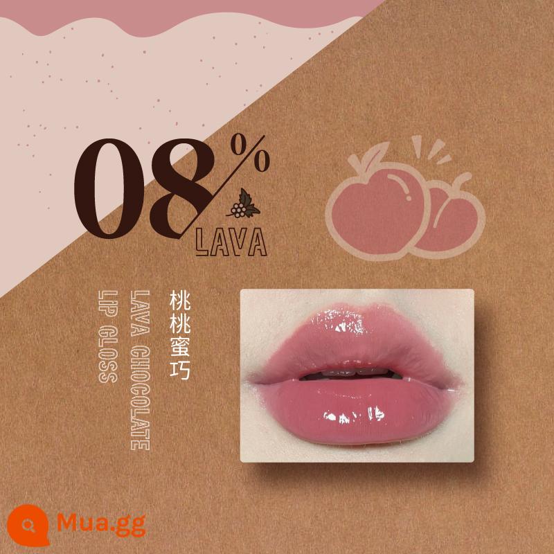 LEEMEMBER Li Meng Black Feather Solid Lip Gloss BL05 Hai đầu Lip Glaze Lipstick Deep Lip Primer Lip Mud nb01 - Son bóng cam 08 đào đào mật ong