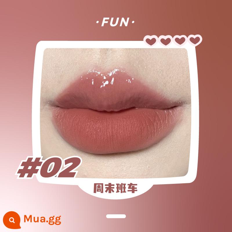 LEEMEMBER Li Meng Black Feather Solid Lip Gloss BL05 Hai đầu Lip Glaze Lipstick Deep Lip Primer Lip Mud nb01 - Xe đưa đón cuối tuần FUN02 màu hồng