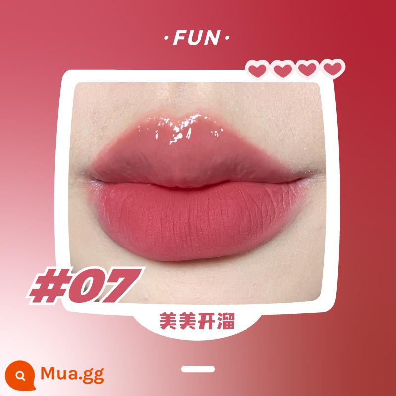 LEEMEMBER Li Meng Black Feather Solid Lip Gloss BL05 Hai đầu Lip Glaze Lipstick Deep Lip Primer Lip Mud nb01 - Bạc FUN07 xinh xắn và dễ thương