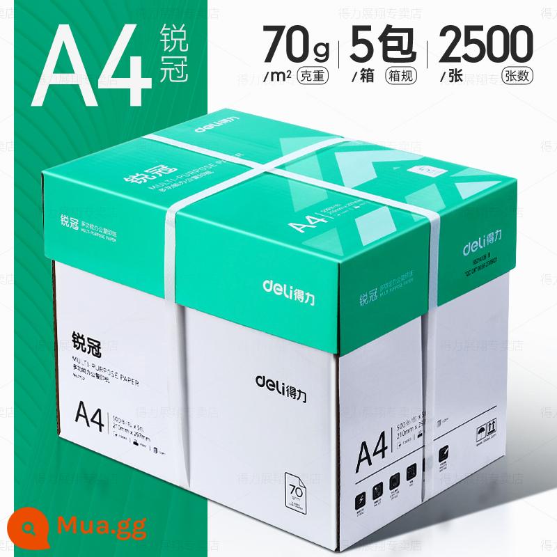 Giấy in và photocopy Deli A4 70g túi đeo vai 500 tờ văn phòng phẩm giấy trắng in a4 một hộp giấy nháp miễn phí vận chuyển cho học sinh Giấy in A4 nguyên hộp 70g 80g giấy photocopy a4 miễn phí vận chuyển - [Economy/full box] Sharp Crown 70g | 2500 tờ