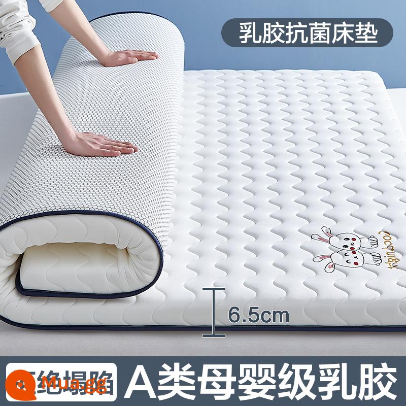 Nệm cao su đệm nhà tatami mat chăn dày ký túc xá sinh viên đơn miếng bọt biển cho thuê đặc biệt mat chăn - (Độ dày: khoảng 6.5cm) Thỏ Dễ Thương - Trắng [Áo công nghiệp được trang bị 5 lớp mủ siêu dày + Vải kháng khuẩn, chống mạt loại A]