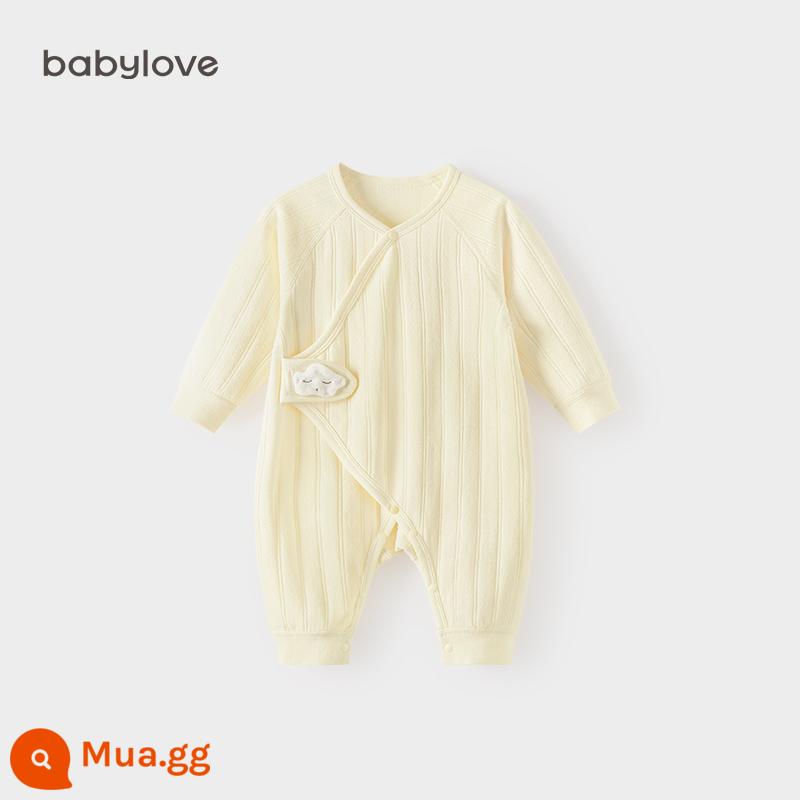 babylove bé jumpsuit mùa xuân và mùa thu cotton nguyên chất bé nhà sư quần áo quần áo trẻ sơ sinh quần áo trẻ sơ sinh mùa xuân quần áo - nắng vàng