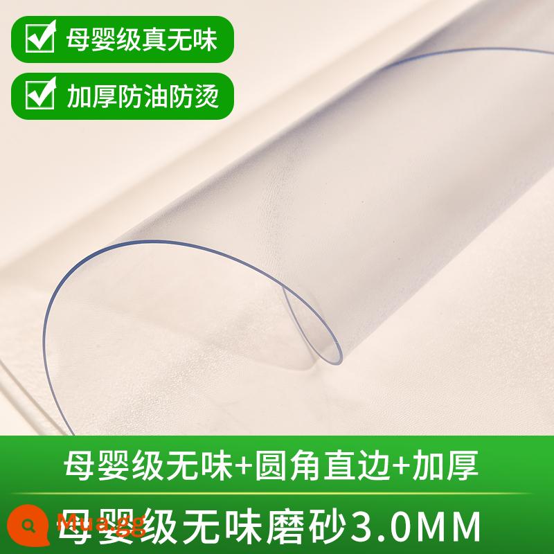 Trong suốt thủy tinh mềm PVC khăn trải bàn hình tròn chống thấm dầu chống vảy dùng một lần bàn tròn thảm hộ gia đình khăn trải bàn bằng nhựa - Tẩy tế bào chết không mùi cấp thực phẩm 3.0