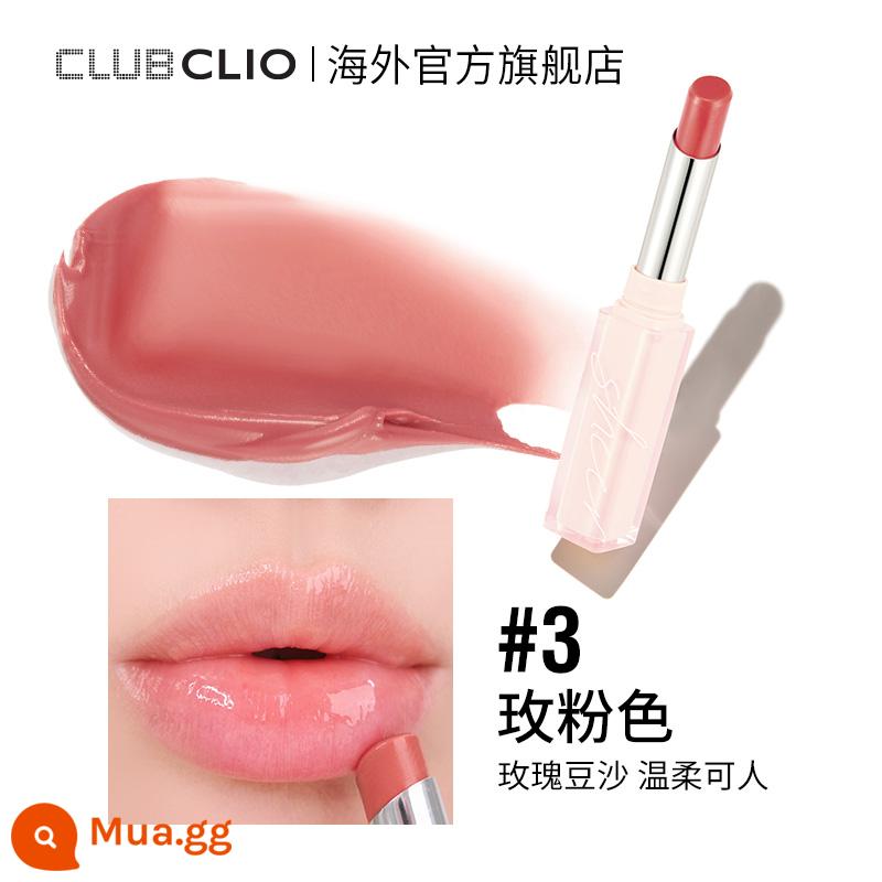 Clio Kelaiou dịu dàng ánh ngọc trai son dưỡng môi trang điểm tự nhiên tinh dầu dưỡng ẩm son môi dưỡng ẩm trong suốt - #3Hồng Hồng