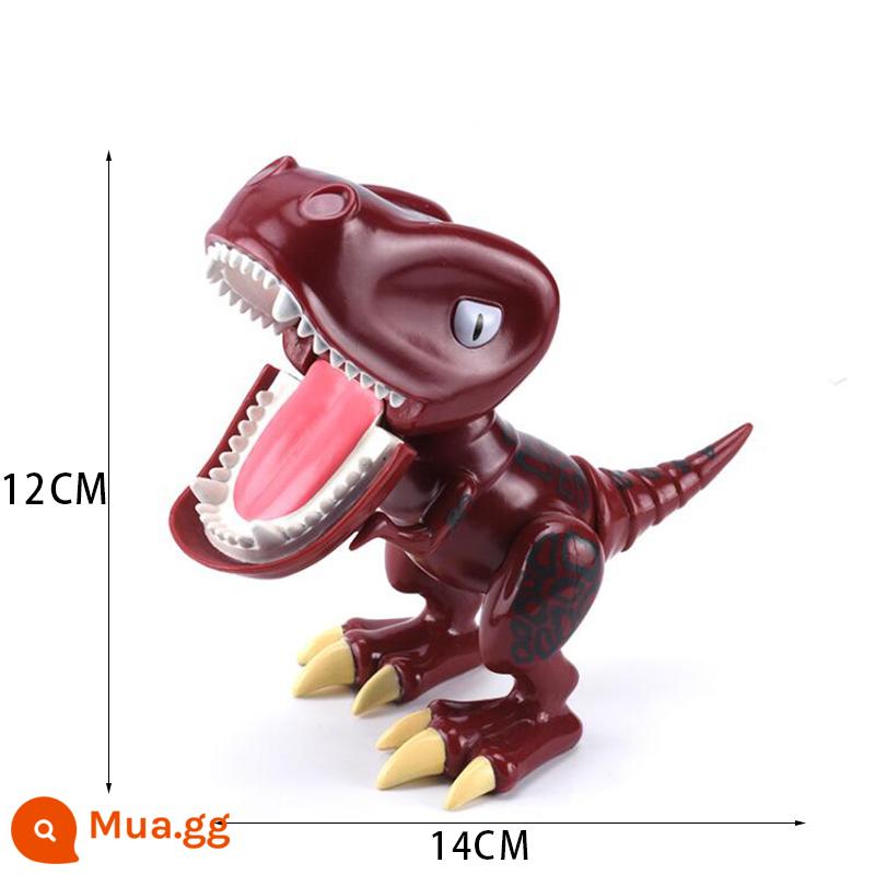 Trang trí bánh khủng long plug-in plug-in Tyrannosaurus rex nam sinh nhật bé một tuổi trẻ em Khủng long nhỏ kỷ Jura - Nhựa màu cam Tyrannosaurus Rex (Đỏ)