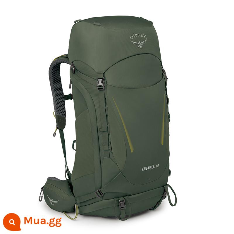 Spot Osprey Kestrel Kitty Hawk 38 Ba lô đi bộ đường dài ngoài trời 48 lít được cấp phép đại lục - S23 Khaki Green 48L đi kèm bình chứa nước Kitty Eagle 2.5L