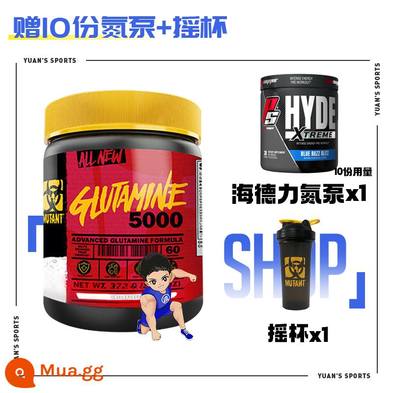 Đột Biến Thế Giới Của Warcraft Leo Glutamine Bột Tập Thể Hình Nam Giảm Đau Nhức Cơ Magic Glutamine Bột - Quà tặng: Máy bơm Nitơ Hydra (10 phần ăn) + cốc uống nước