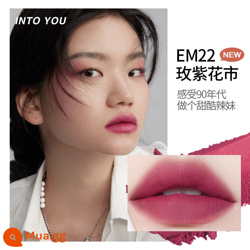 into you lip mud hero matte air nhung son men đóng hộp 525 son môi em08 giá rẻ intoyou - Chợ hoa hồng tím Royal Blue EM22